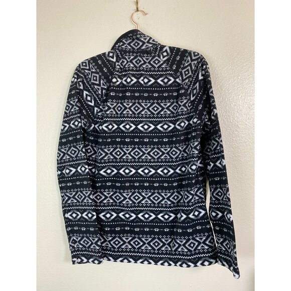 Eddie Bauer Quarter Zip Pullover Fleece Nordic Sweater Womens Size Large Aztec - Picture 2 of 14